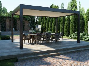 Terrasse pergola toit plein